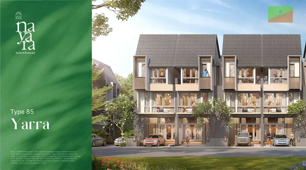rumah tipe 85 di nayara townhouse