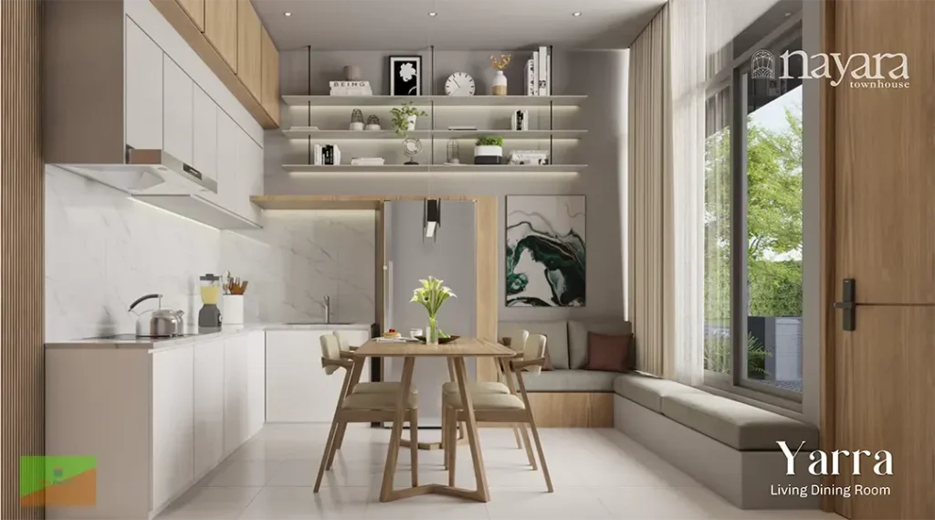 rumah tiga lantai di nayara townhouse tanjung barat